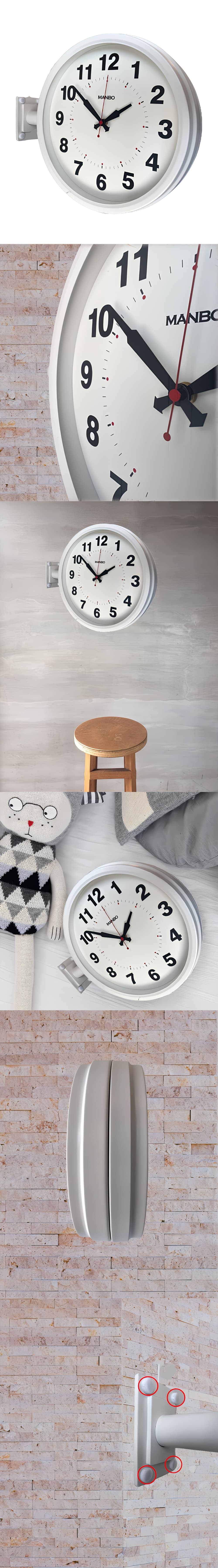電波面掛け時計 manbo（文字盤直径30cm）